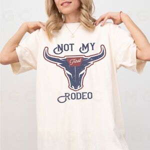 🚨 SALE LAST ONE 🚨 Comfort Colors Not My First Rodeo Distressed Graphic Tee Shirt